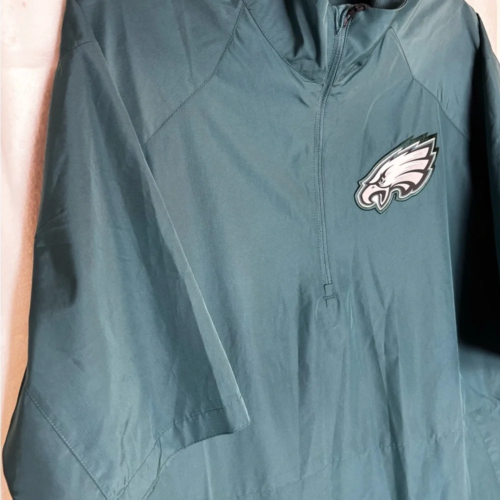 Nike NFL On Field Apparel Philadelphia Eagles Pullover Zip Shirt Windbreaker